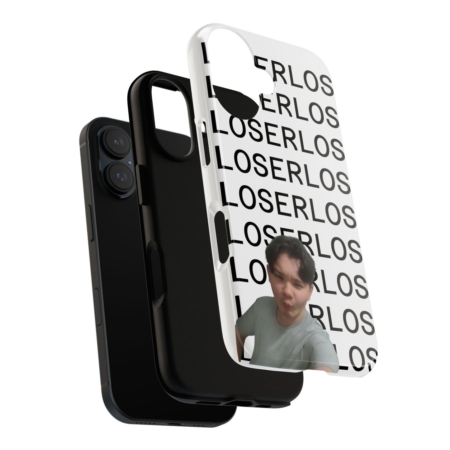 Loser Repeat Pattern Phone Case — Meme Photo Protective Case