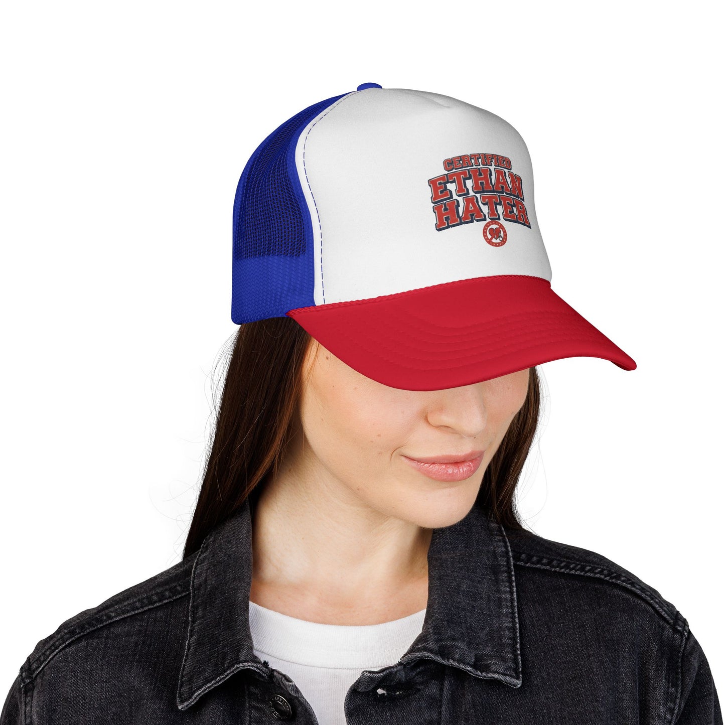 Trucker Cap — "Certified Ethan Hater" Retro Mesh Baseball Hat
