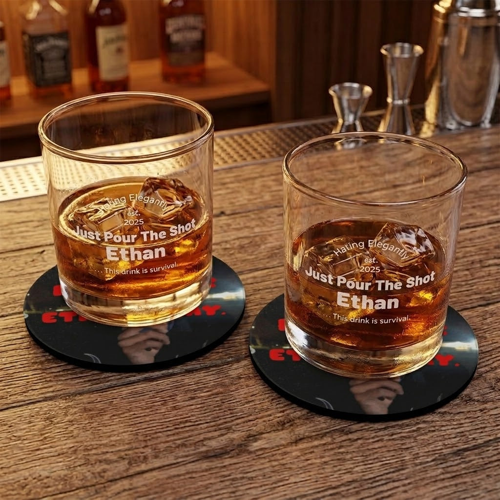 Customizable Ceramic Coaster — “Rest Drink Here If Ethan’s Gay” Novelty Drink Coaster