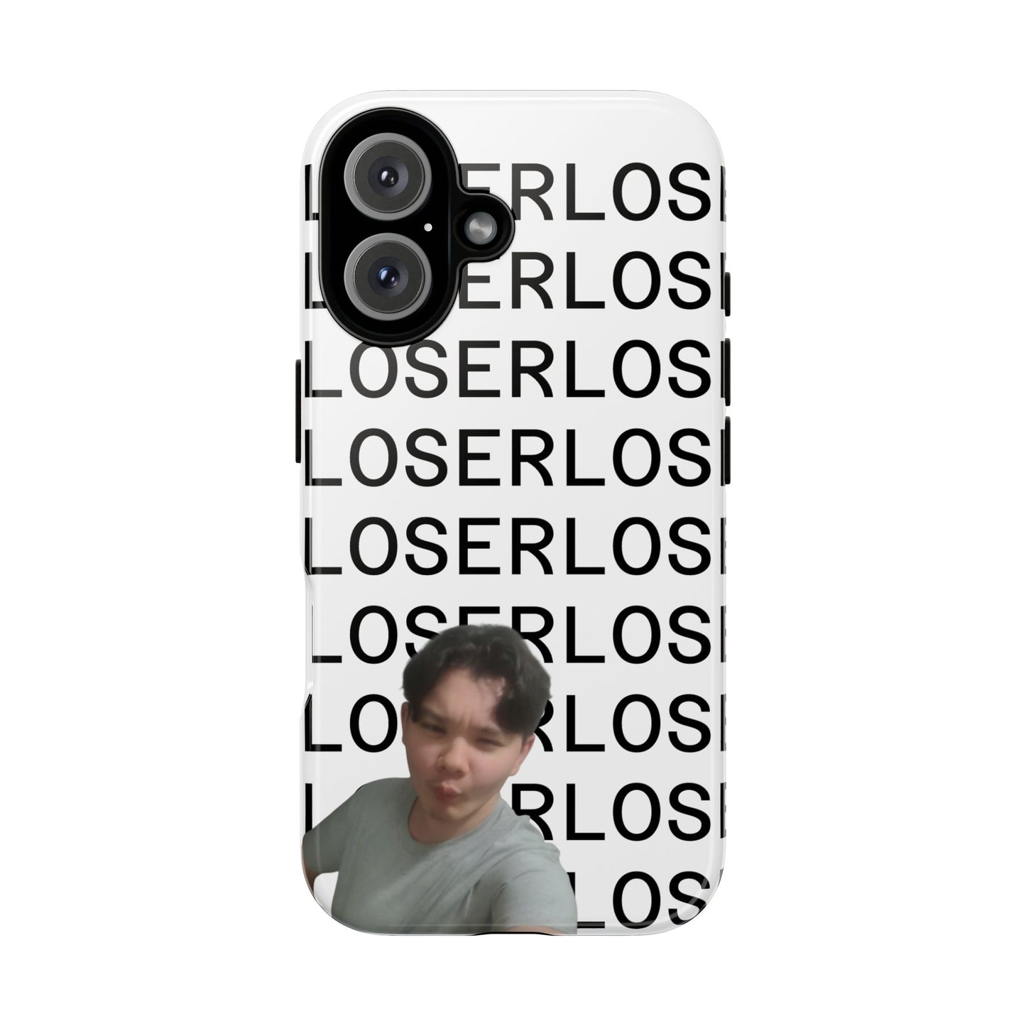 Loser Repeat Pattern Phone Case — Meme Photo Protective Case