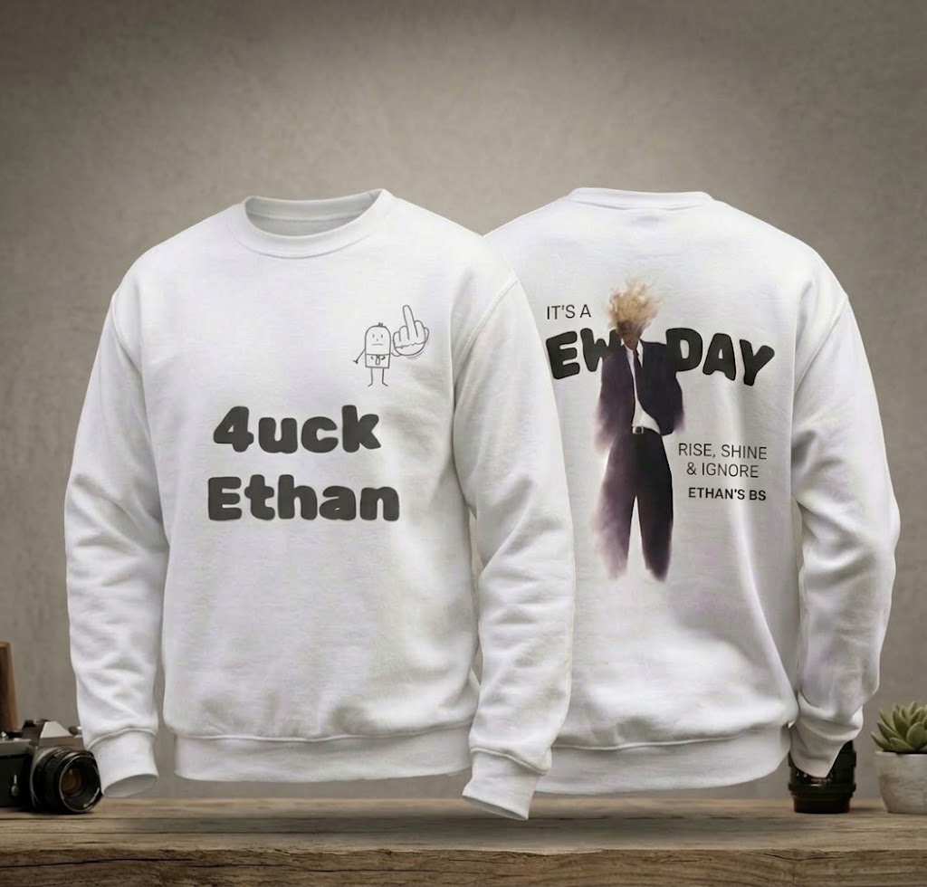 Personalizable New Day Crewneck Sweatshirt — “4uck Ethan” Graphic Pullover