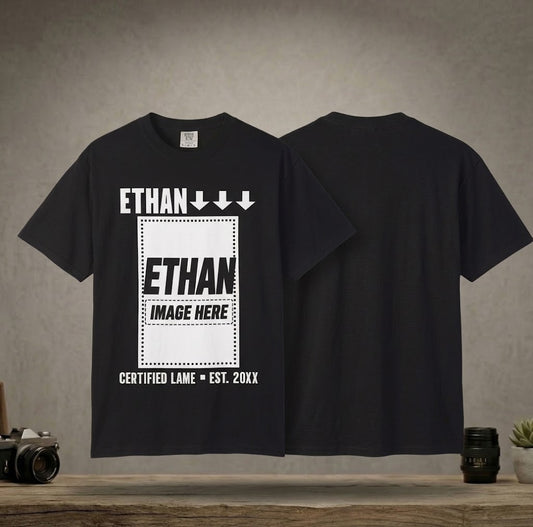 Ethan Custom Name T-Shirt — Personalized Photo Frame Tee