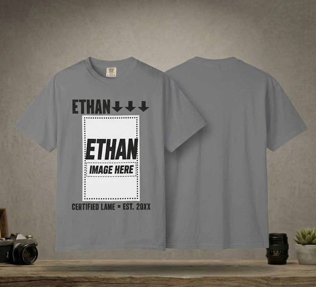 Ethan Custom Name T-Shirt — Personalized Photo Frame Tee