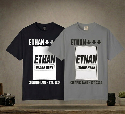 Ethan Custom Name T-Shirt — Personalized Photo Frame Tee