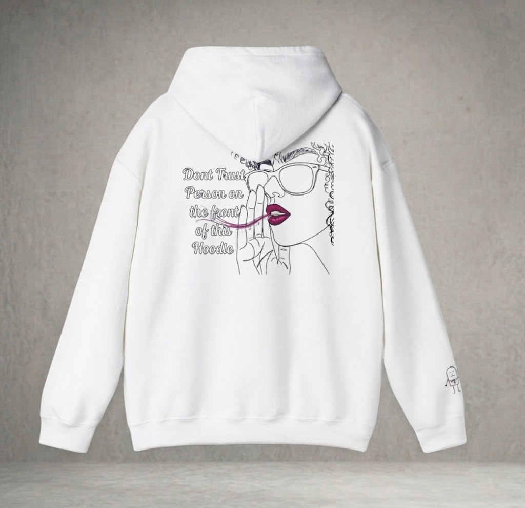 Customizable 'My Name Is [Name]' Photo Hoodie — Retro Lip Art & "Don't Touch Persona" Graphic