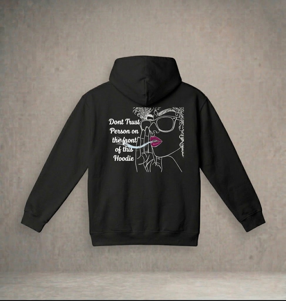 Customizable 'My Name Is [Name]' Photo Hoodie — Retro Lip Art & "Don't Touch Persona" Graphic
