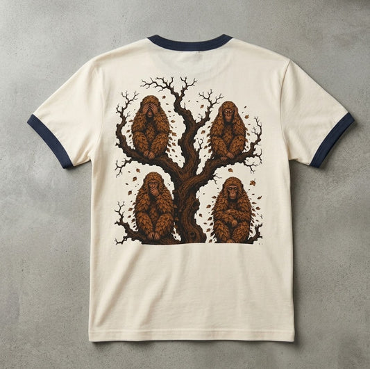 See No Ethan Ringer T-Shirt — “See no Ethan / Hear no Ethan / Speak no Ethan / Be no Ethan” Customizable Retro Graphic Tee