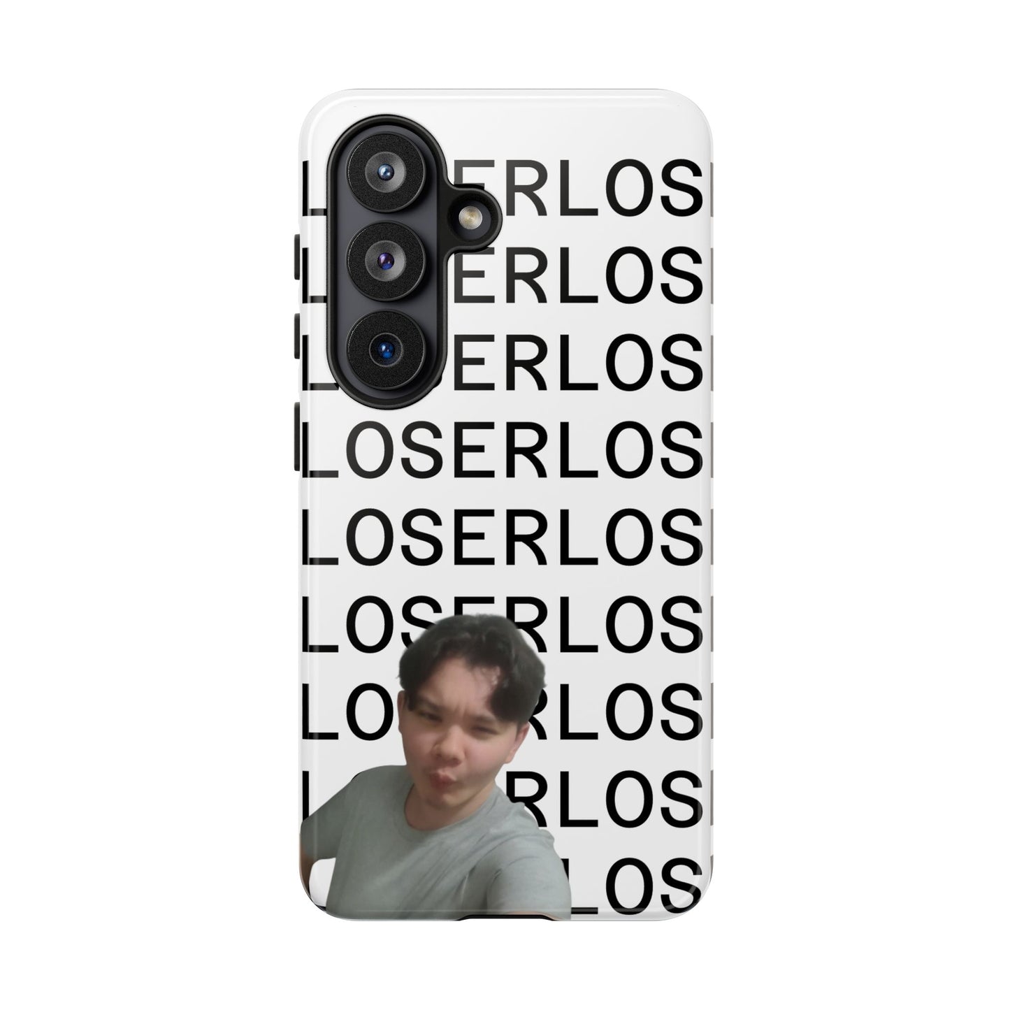 Loser Repeat Pattern Phone Case — Meme Photo Protective Case